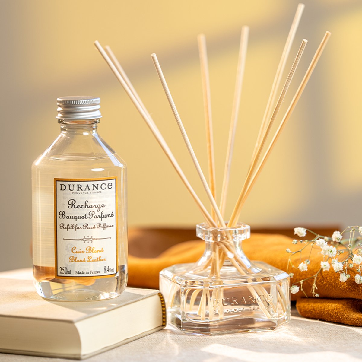 Recharge diffuseur de parfum CUIR BLOND couleur unique, DURANCE