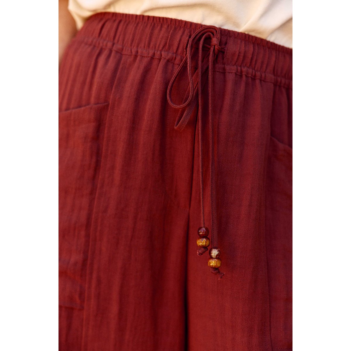 Pantalon large uni PILOR 55-bordeaux, LA PETITE ETOILE