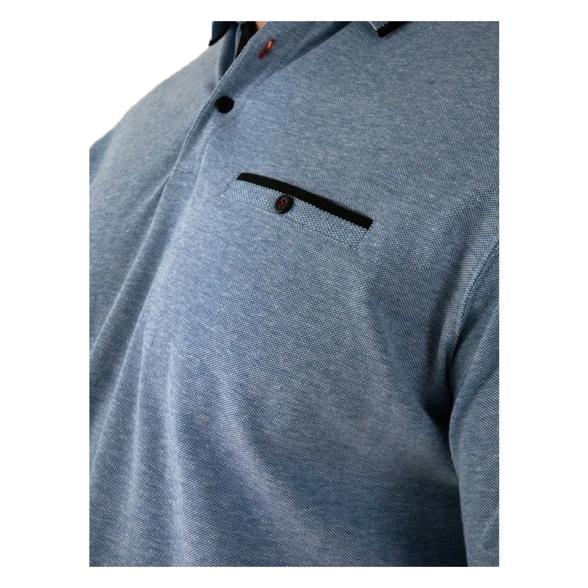 Polo manches courtes taille grand HARVEY bleu, DUKE