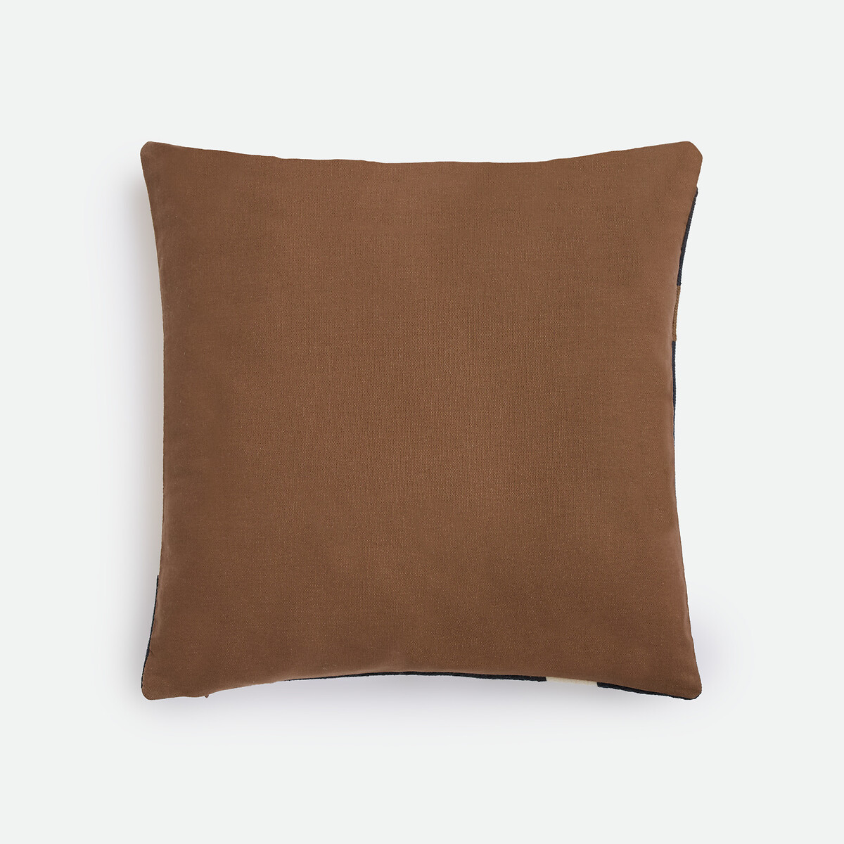 Funda de cojín bordada, 45 x 45 cm, algodón, JERAPAH marrón, LA REDOUTE INTERIEURS