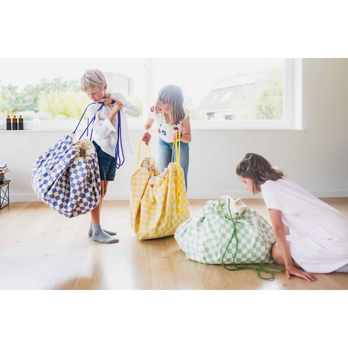 Sac à jouets 2 en 1 Noomad Original jaune clair, PLAY&GO