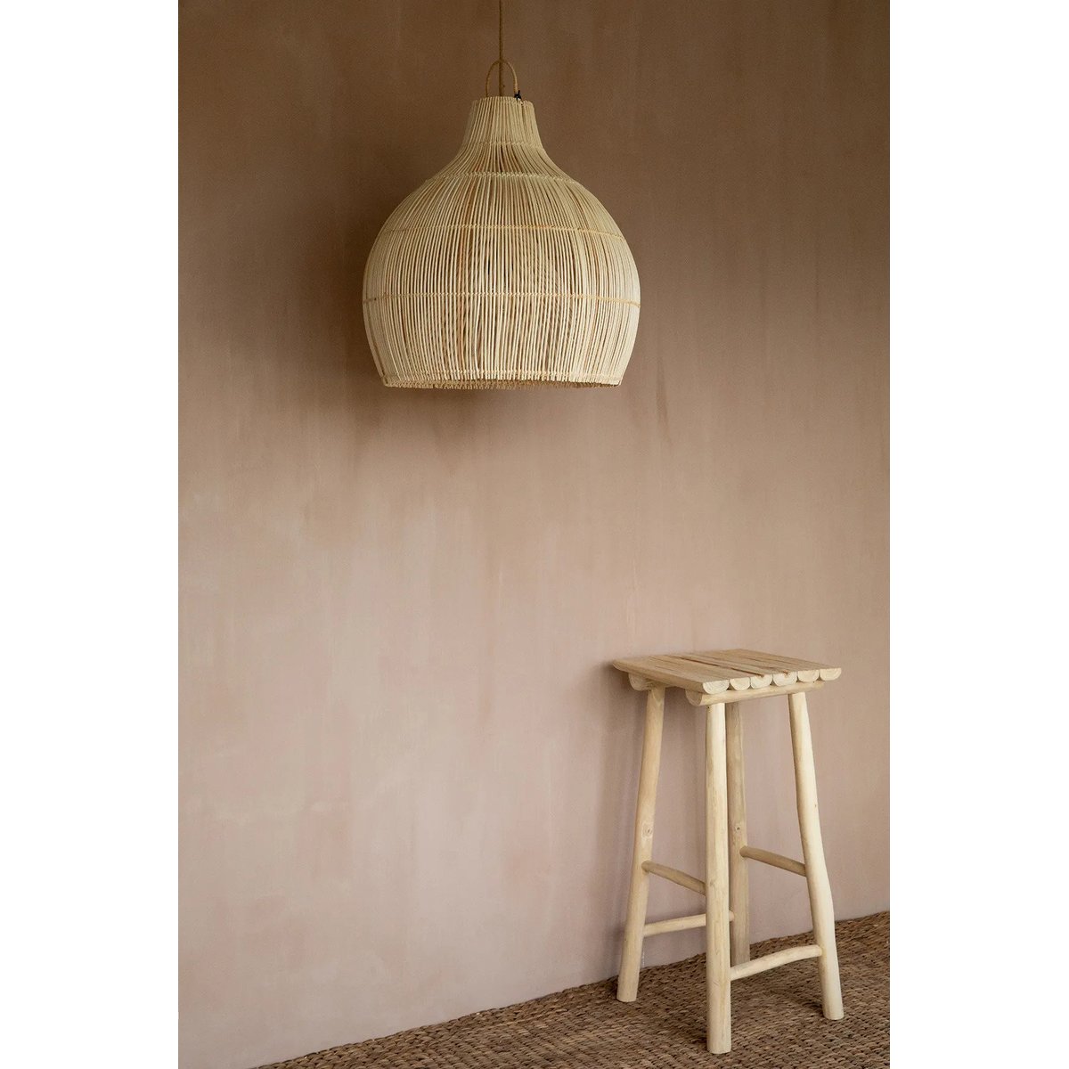 Suspension en rotin LOBSTER TRAP beige, BAZAR BIZAR