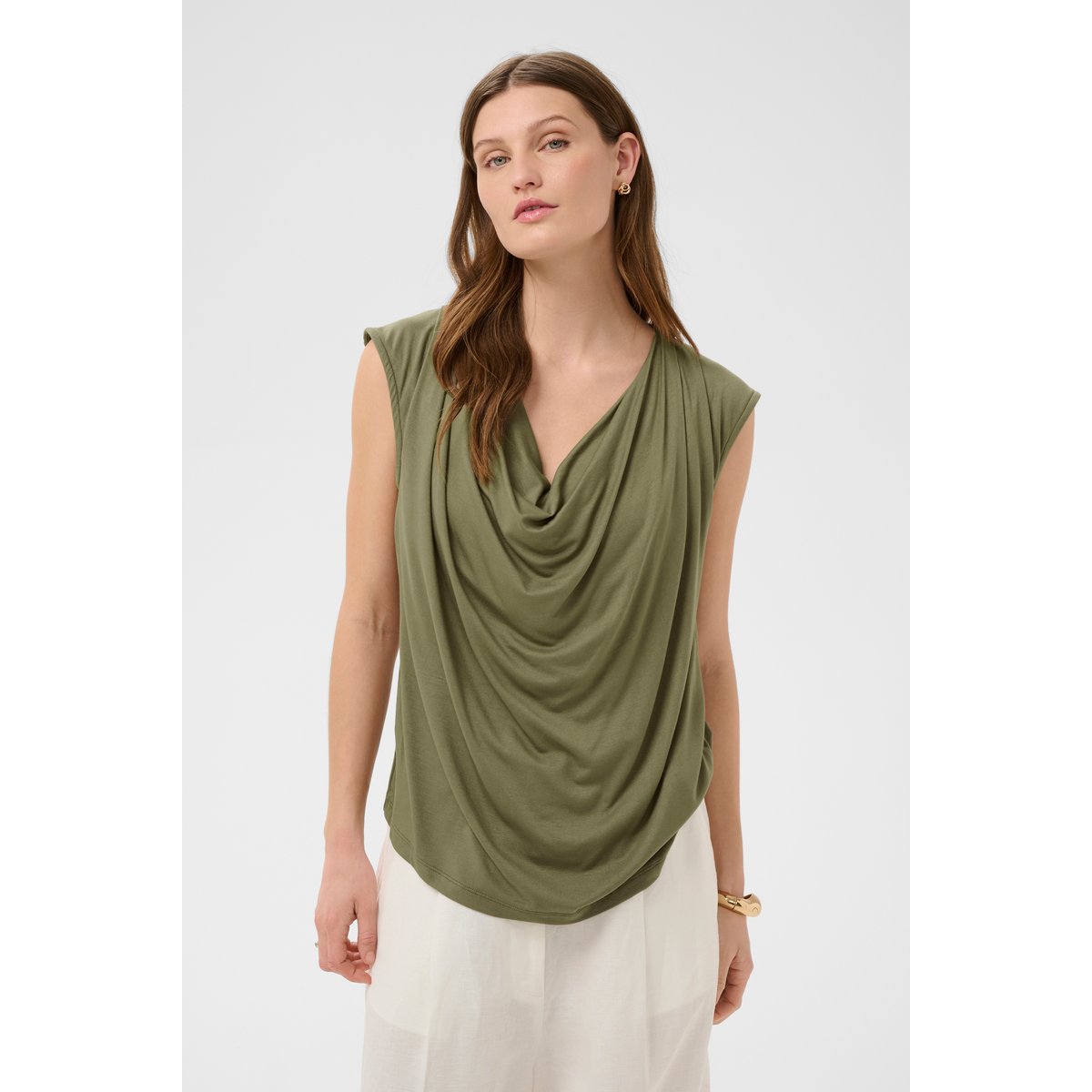 Jersey sans-manches vert dusky green, SOAKED IN LUXURY