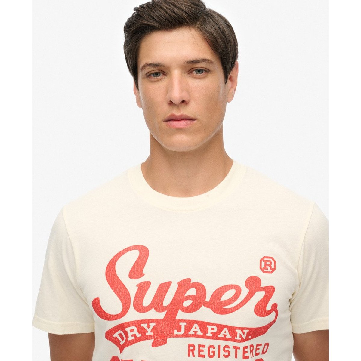 T-shirt Standard Script crème, SUPERDRY