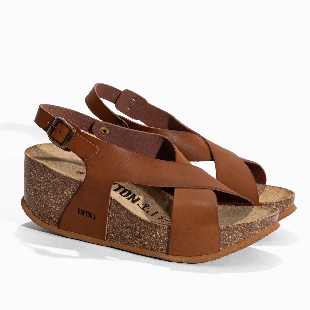 Sandales s REA marron, BAYTON