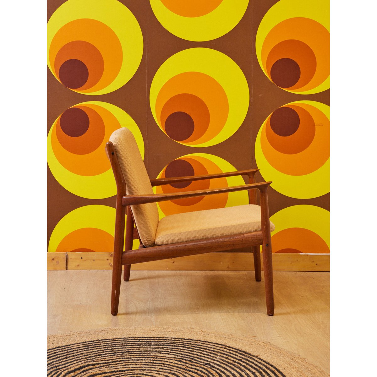 Paire de fauteuils scandinaves Jakob N°1394 - Bon état bois foncé, DEBONGOUT