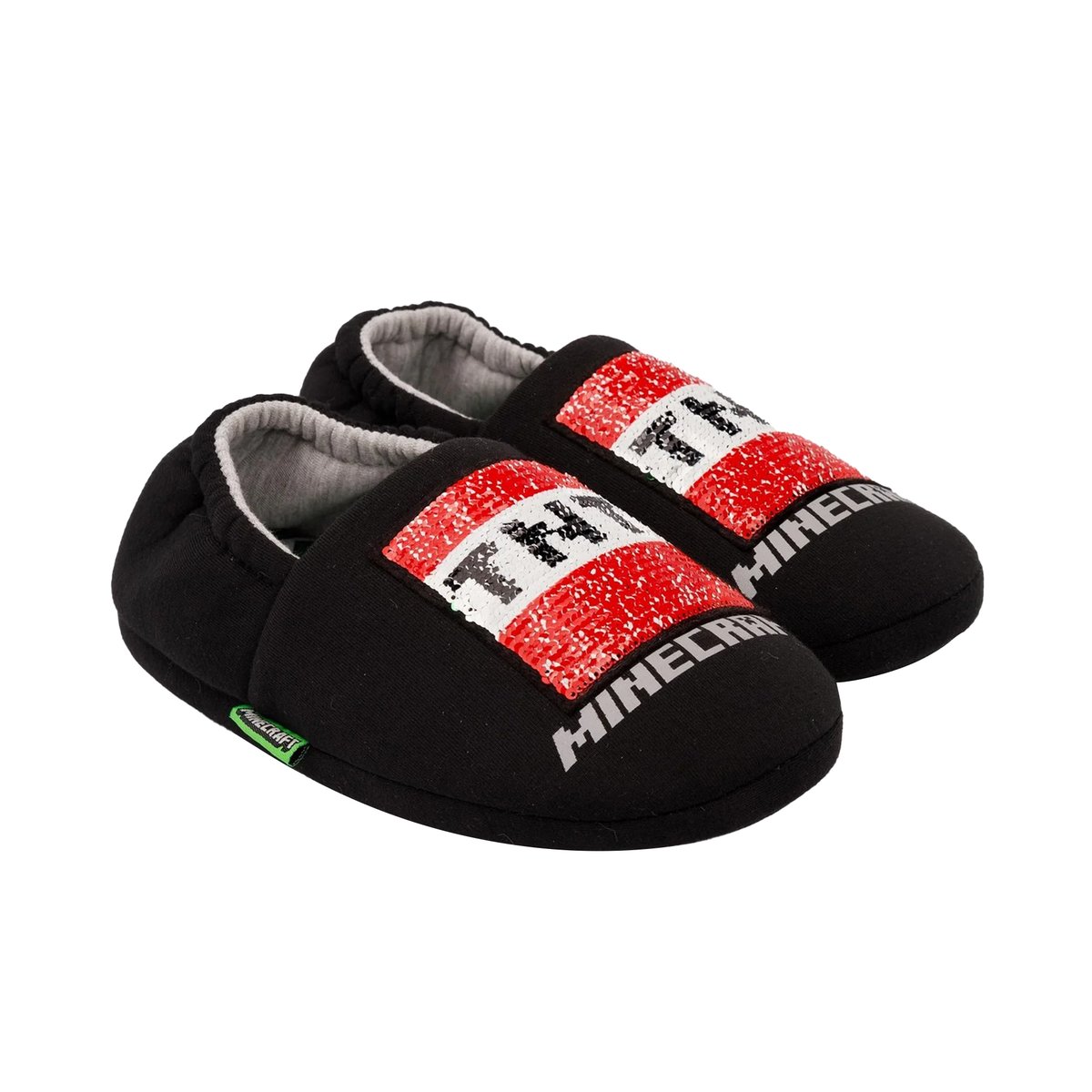 Chaussons noir / rouge / vert, MINECRAFT