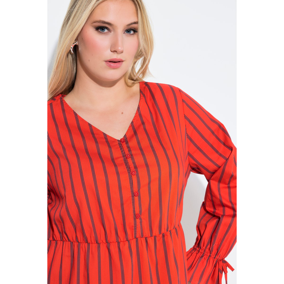 Robe rayée corail, ULLA POPKEN