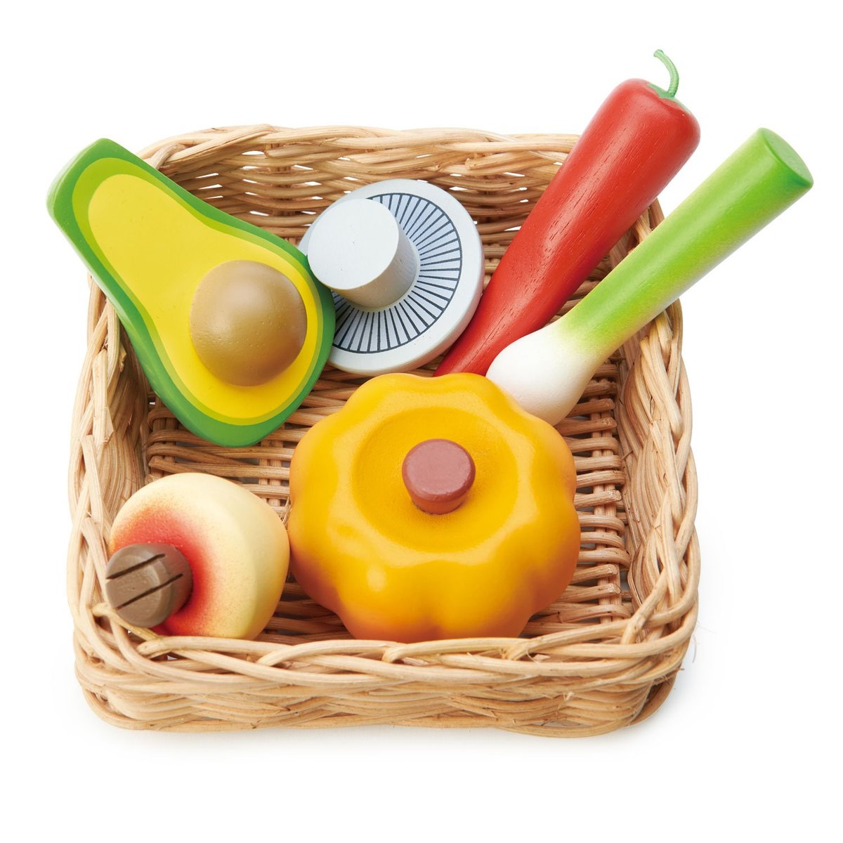 Panier du marché Légumes beige, vert, orange, TENDER LEAF TOYS