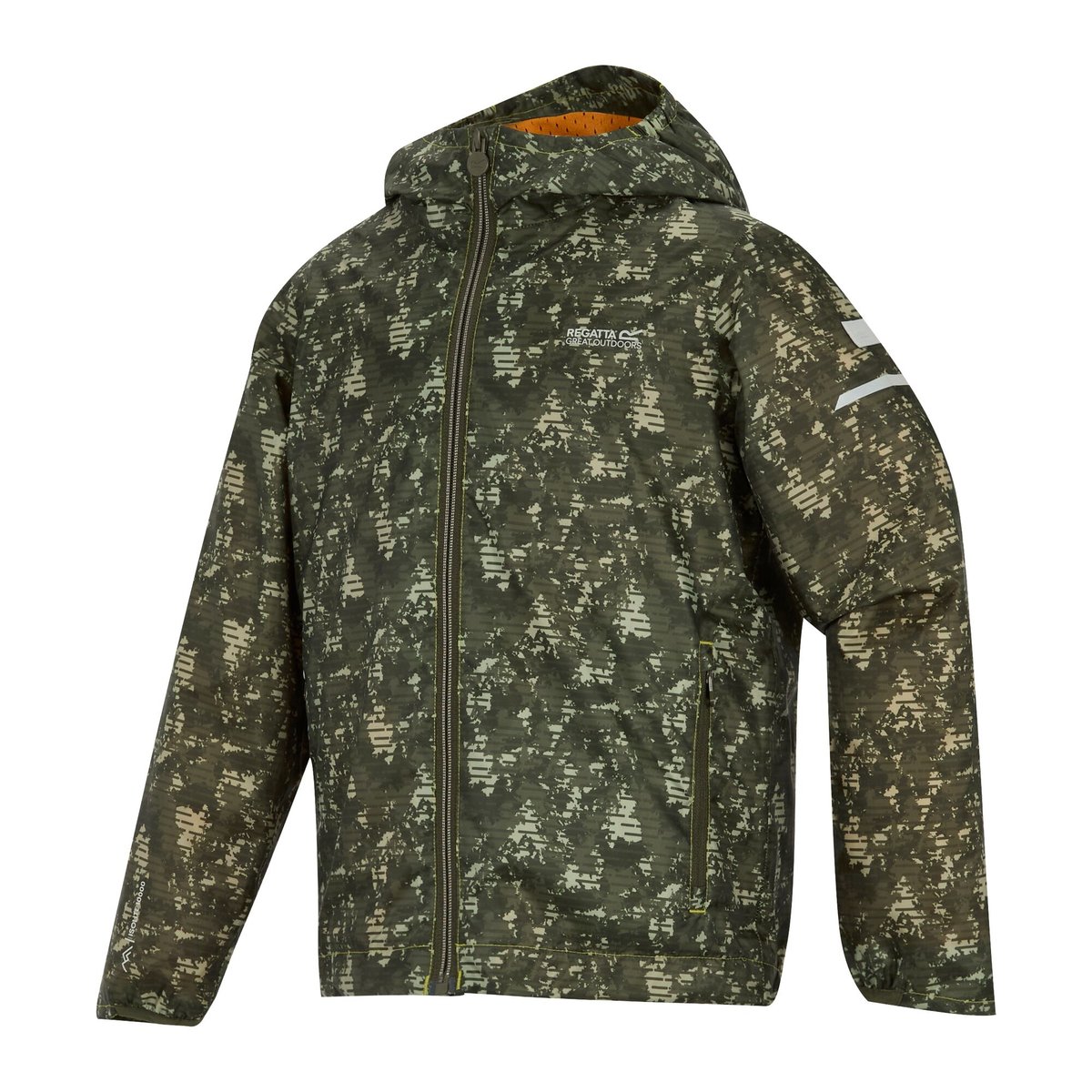 Veste imperméable motif/style ligne et camouflage LEVER sauge clair, REGATTA