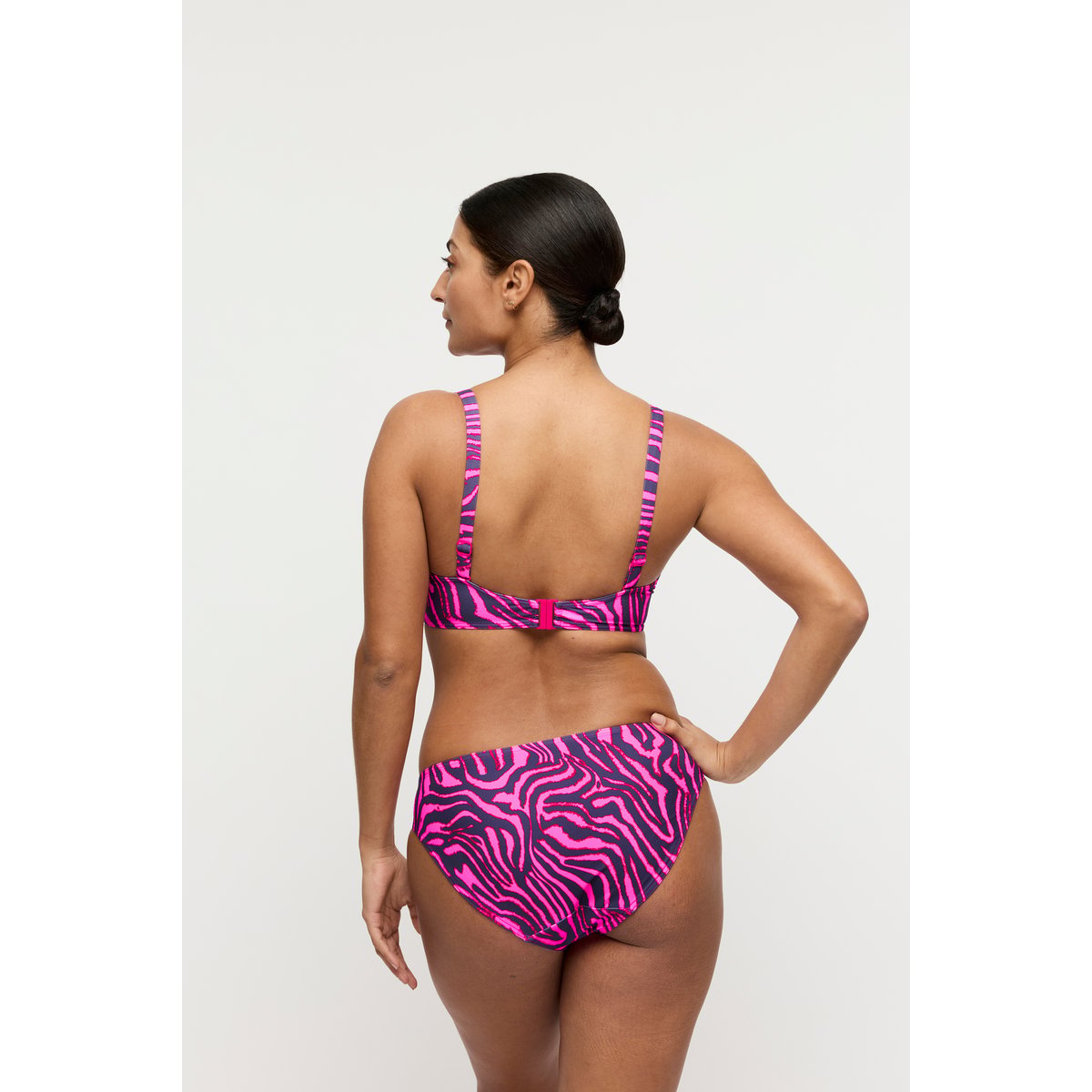 Bikini Slip brésilien MALABO rose - hot pink zebra, PRIMADONNA