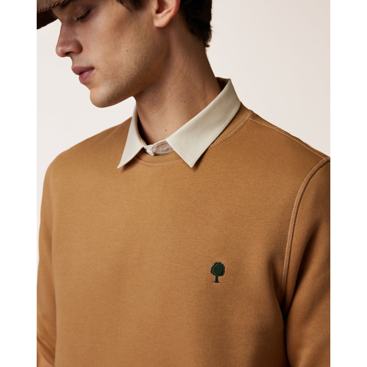 Sweat en molleton camel, FAGUO