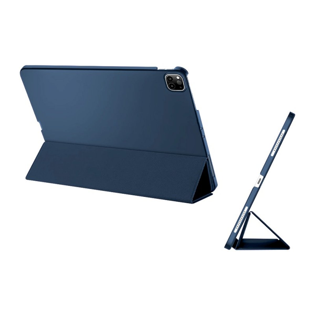 Etui Smart Cover à rabat avec support pour iPad Pro 12.9" (2018/2020/2021) bleu, EVETANE