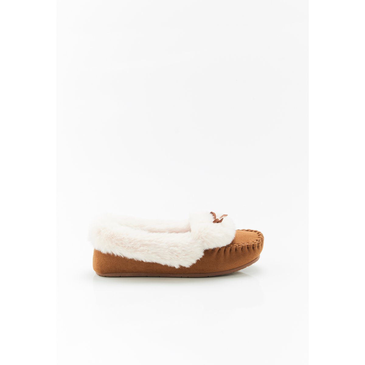 Chaussons Thermolactyl imitation fourrure marron noisette, DAMART