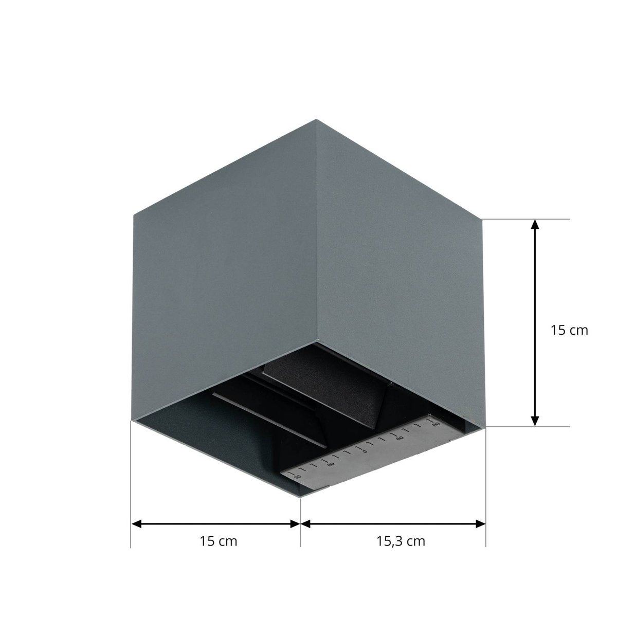 Lampe solaire extérieur en aluminiumLED anthracite, PRIOS