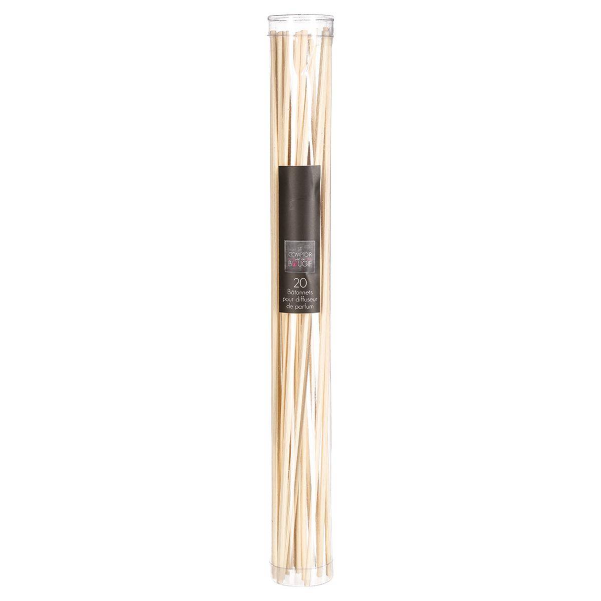 Lot de 20 bâtons diffuseurs en rotin SOPA ivoire, ATMOSPHERA