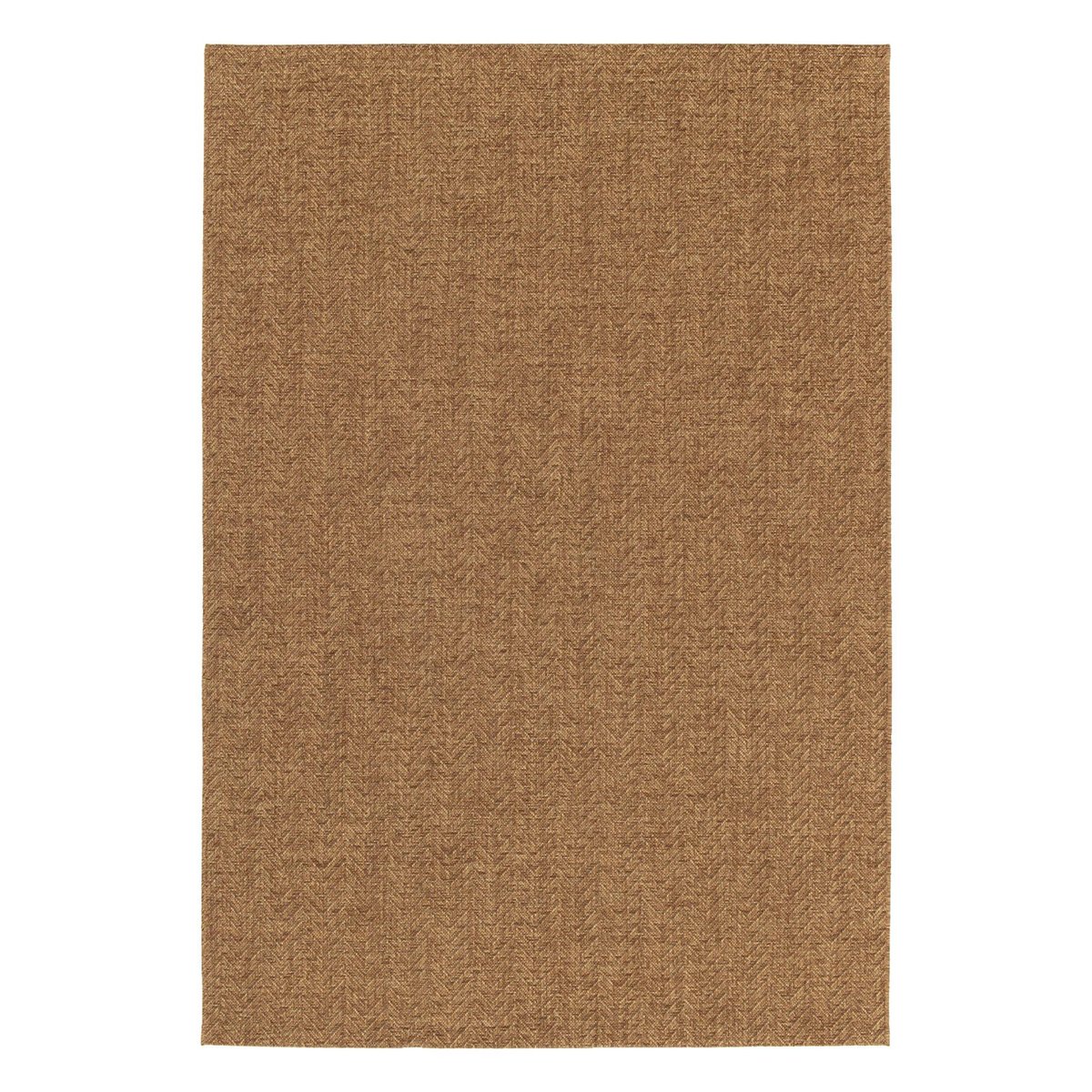 Tapis intérieur rectangulaire OLIVER effet jute coloris caramel, SWEEEK