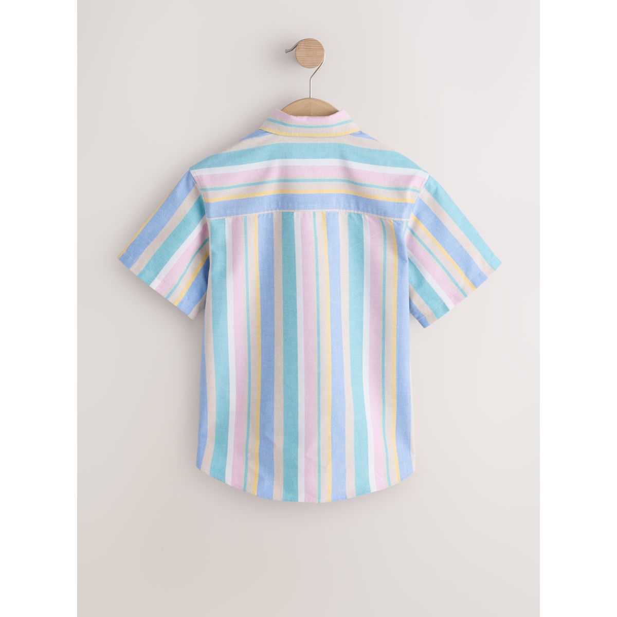 Chemise manches courtes rayée pastel multicolore, NEXT