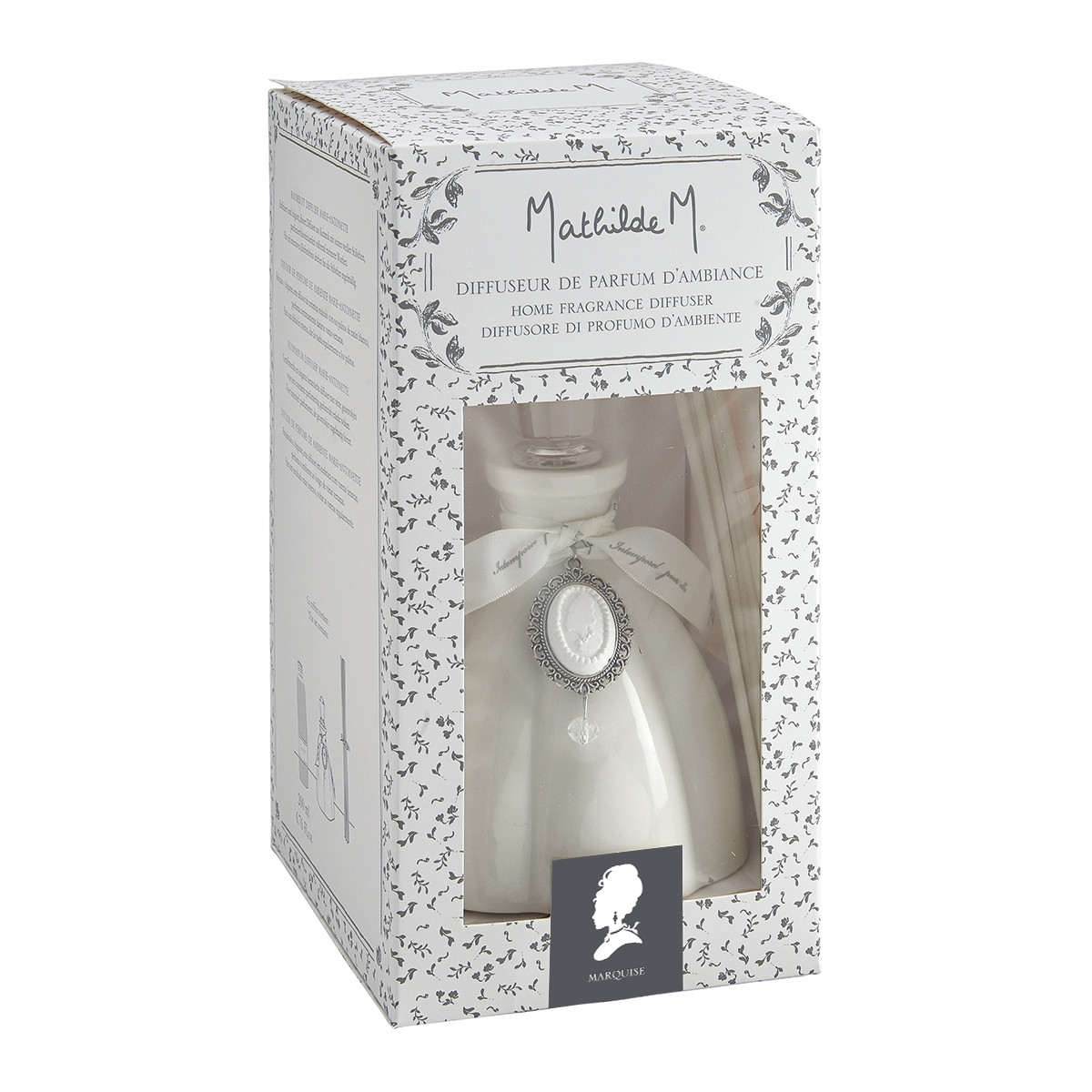 Diffuseur de parfum d'ambiance 200 ml - Marquise blanc, MATHILDE M