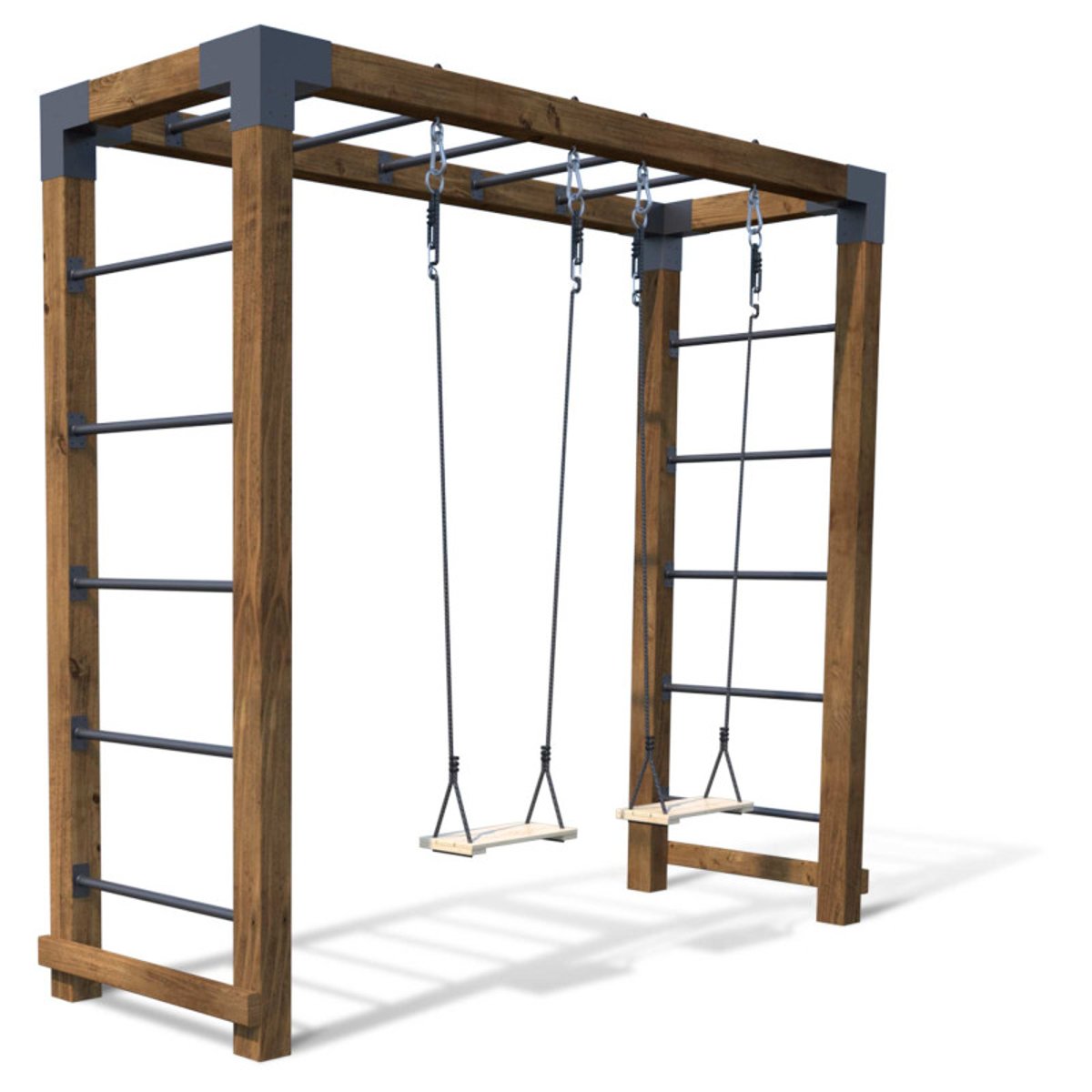 Aire de jeux multi-activités en bois HECTOR marron, SOULET