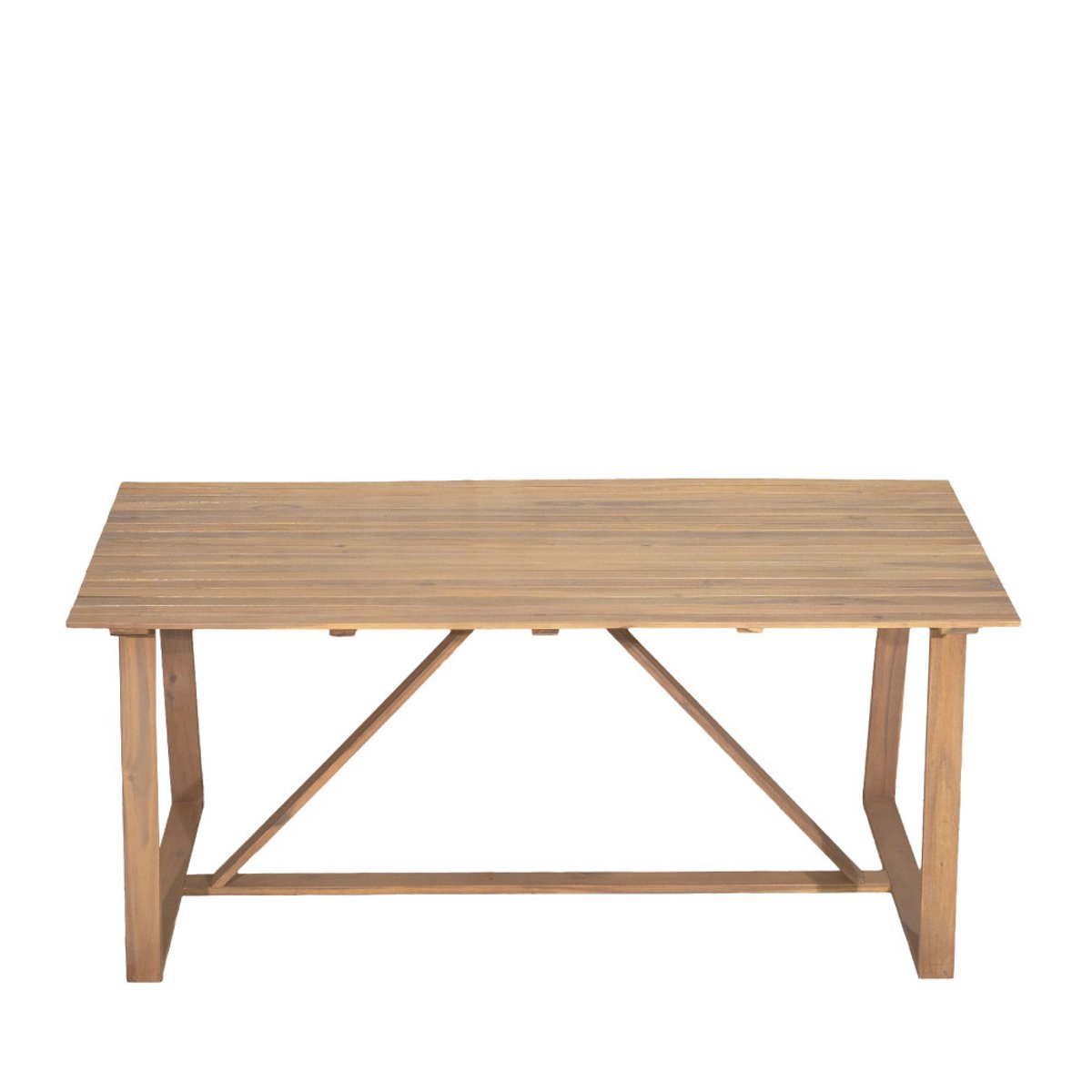 Table à manger de jardin 6 personnes en bois- AVA bois clair, DRAWER