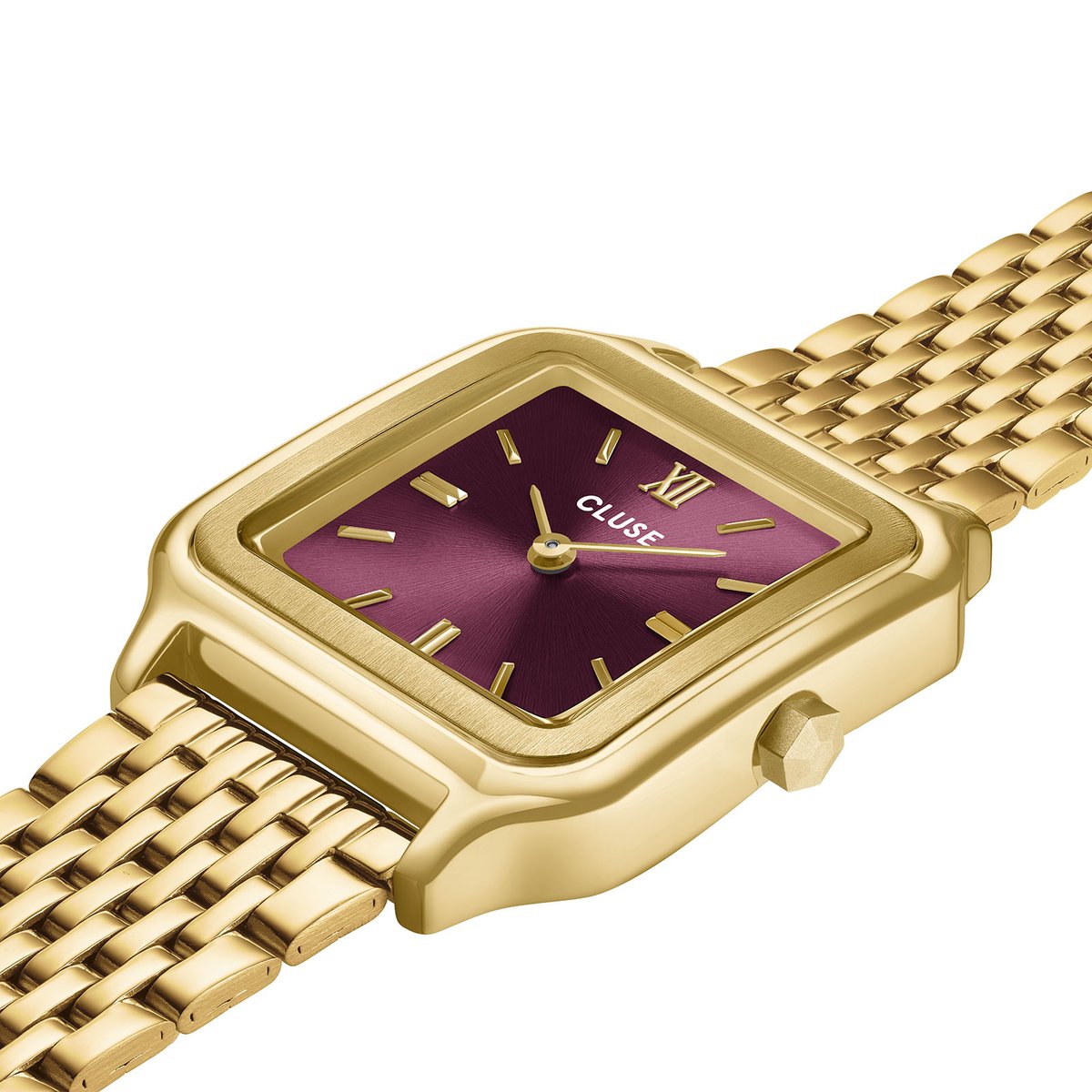 Montre Analogique  GRACIEUSE doré bordeaux doré, CLUSE