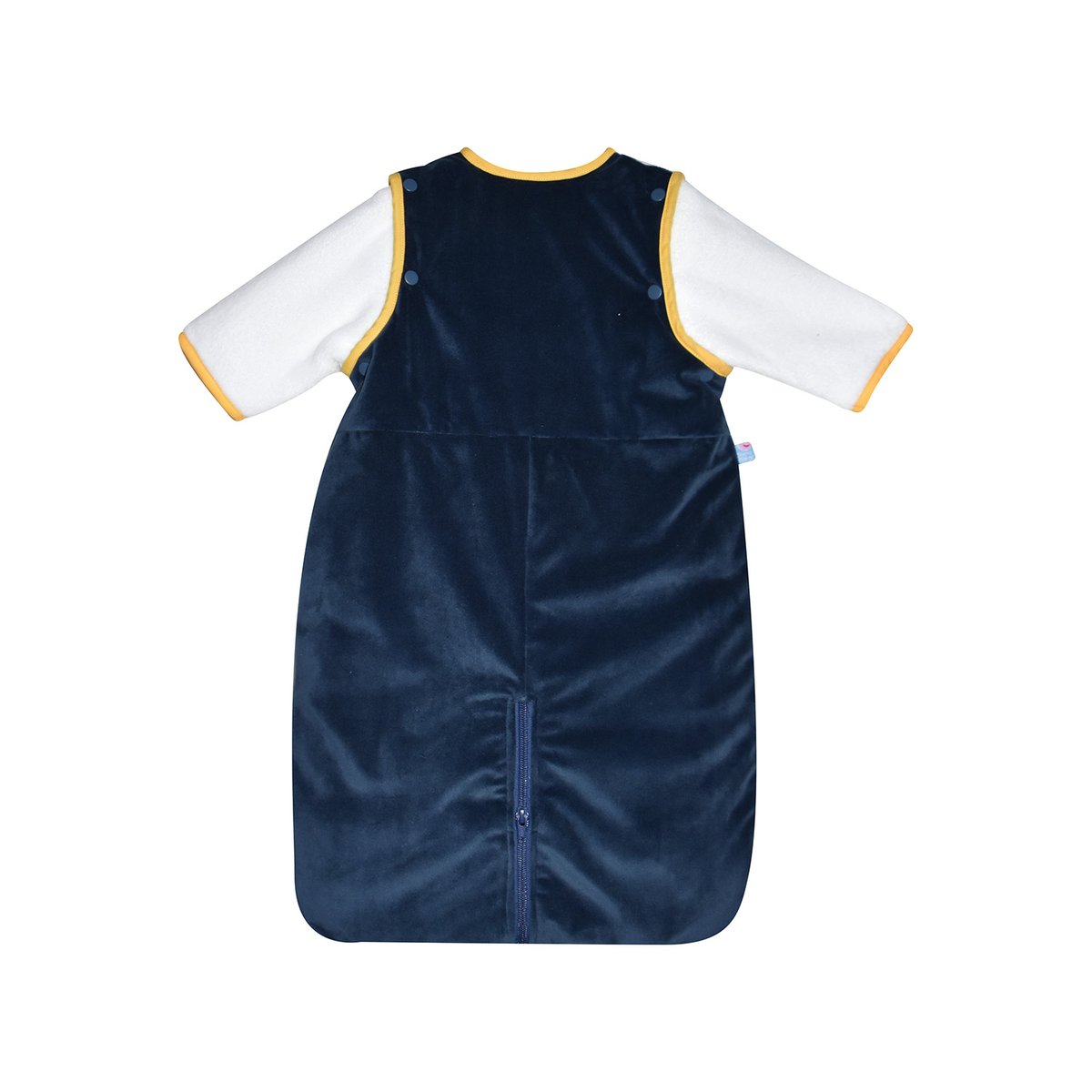 Gigoteuse 0/6m idir velours doux manches amovibles securite auto bleu, SUCRE D'ORGE