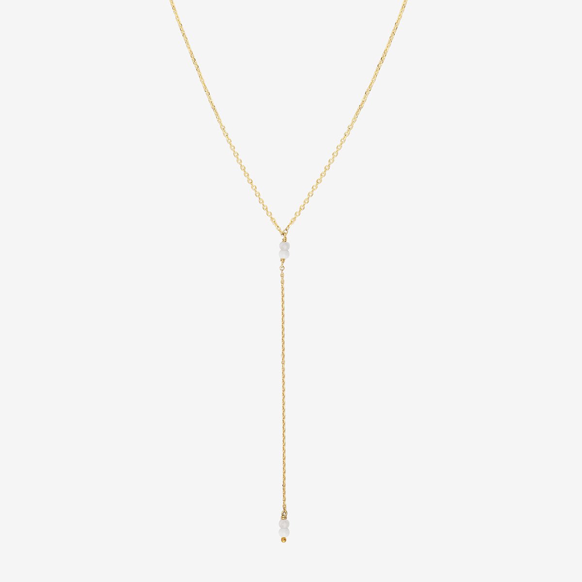 Collier cravate longue venus nacre blanche blanc, CAROLINE NAJMAN