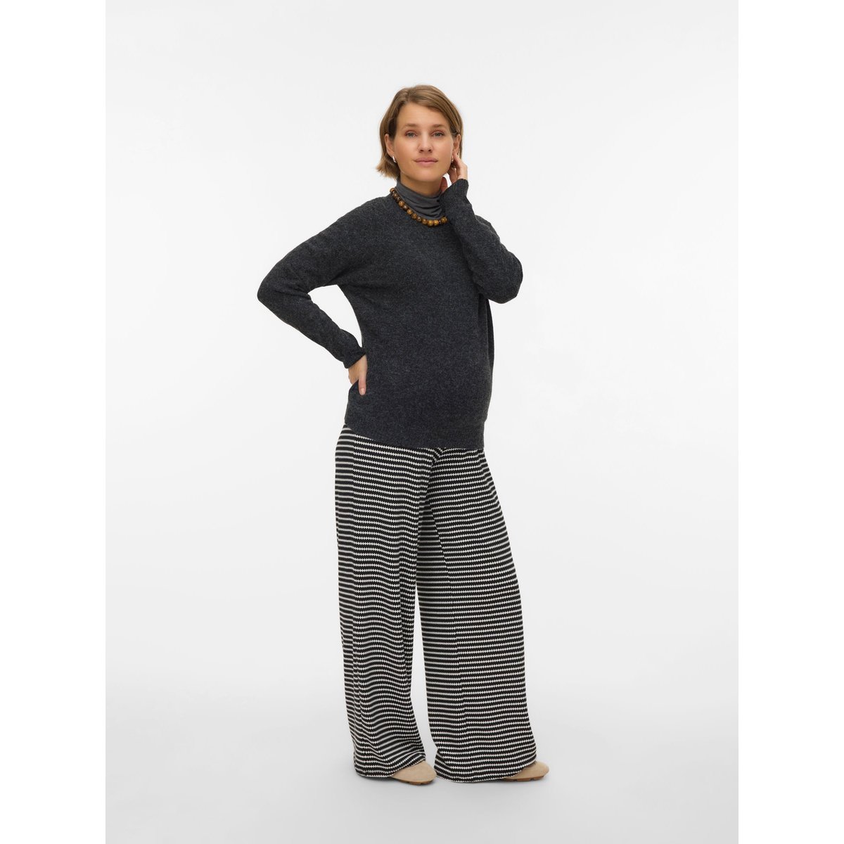 Pantalon Pantalons Regular Fit noire - black, MAMA LICIOUS