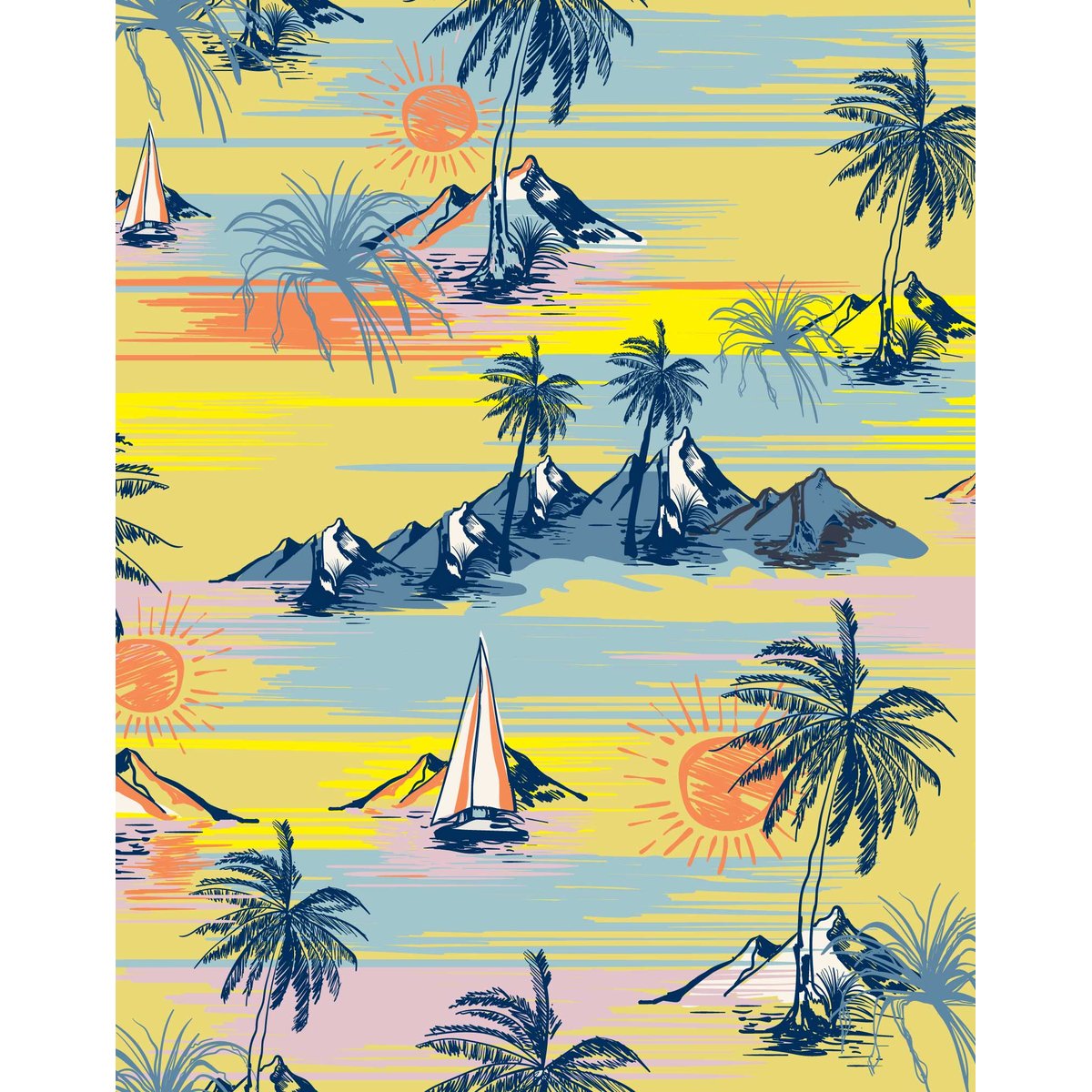 BOXER COURT TAHITI jaune, PULLIN