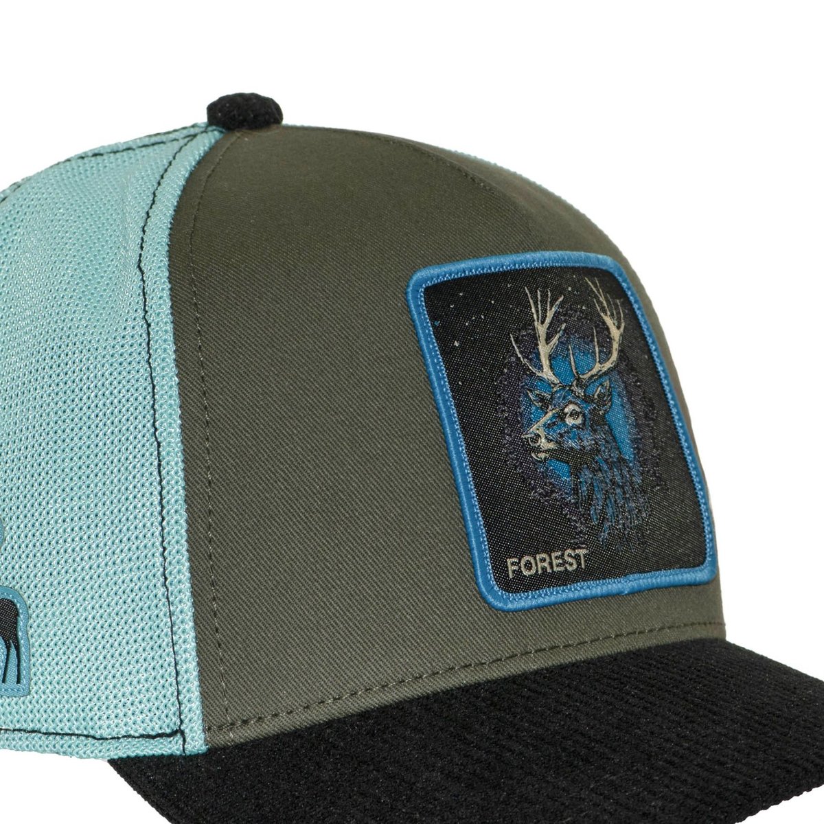 Casquette Trucker BEAST kaki/turquoise/bleu/noir, CAPSLAB