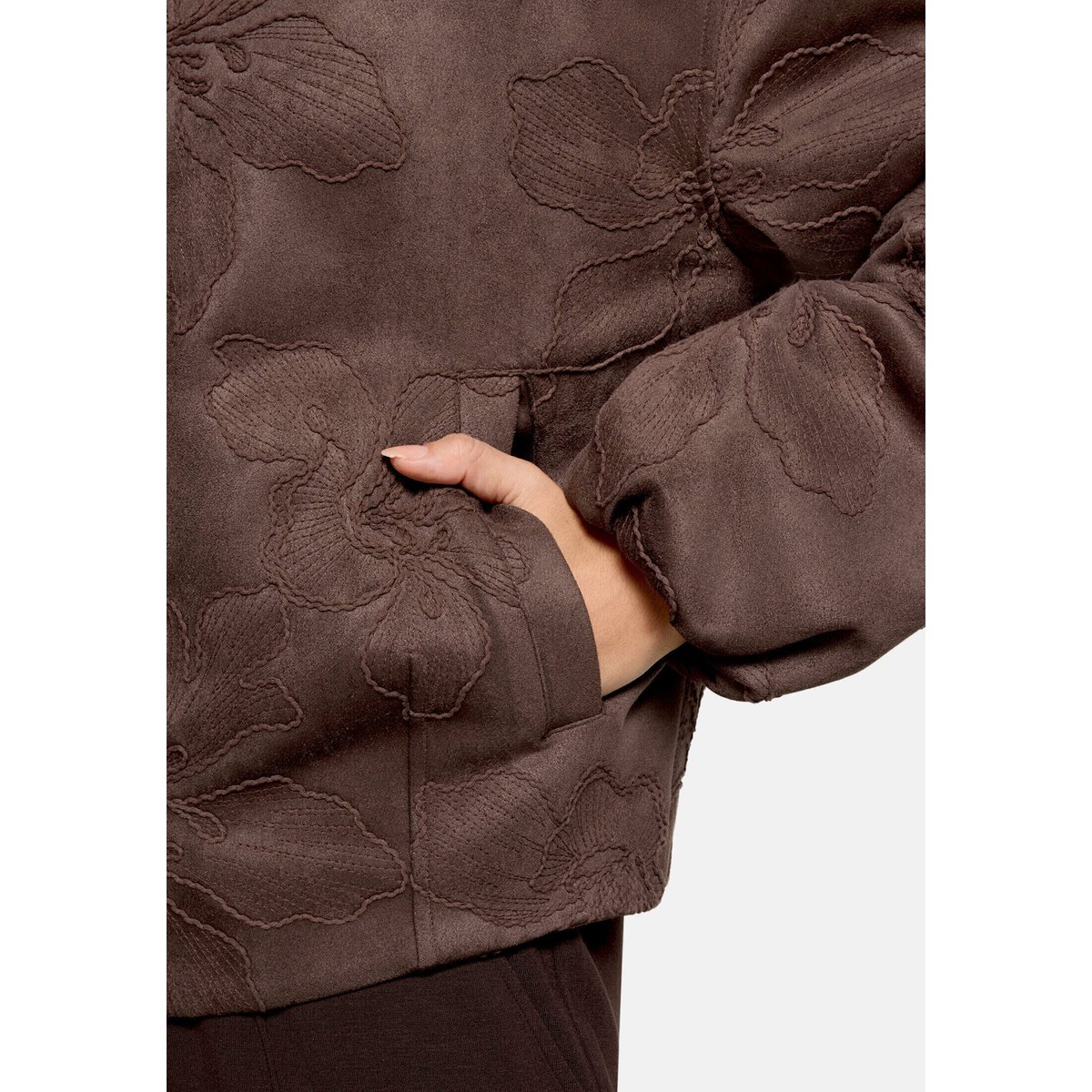 Blouson à poches extérieures marron foncé, CARTOON