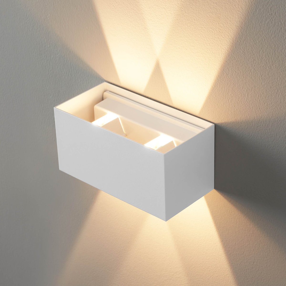 Applique à Double Faisceau Lumineux - CUBIC blanc, KOSILUM