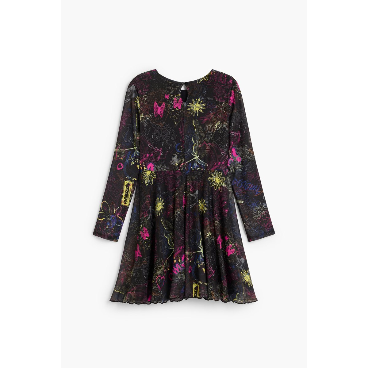 Robe en maille imprimée noir, DESIGUAL
