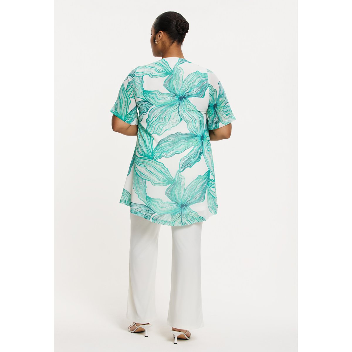 Tunique imprimée turquoise, YOEK