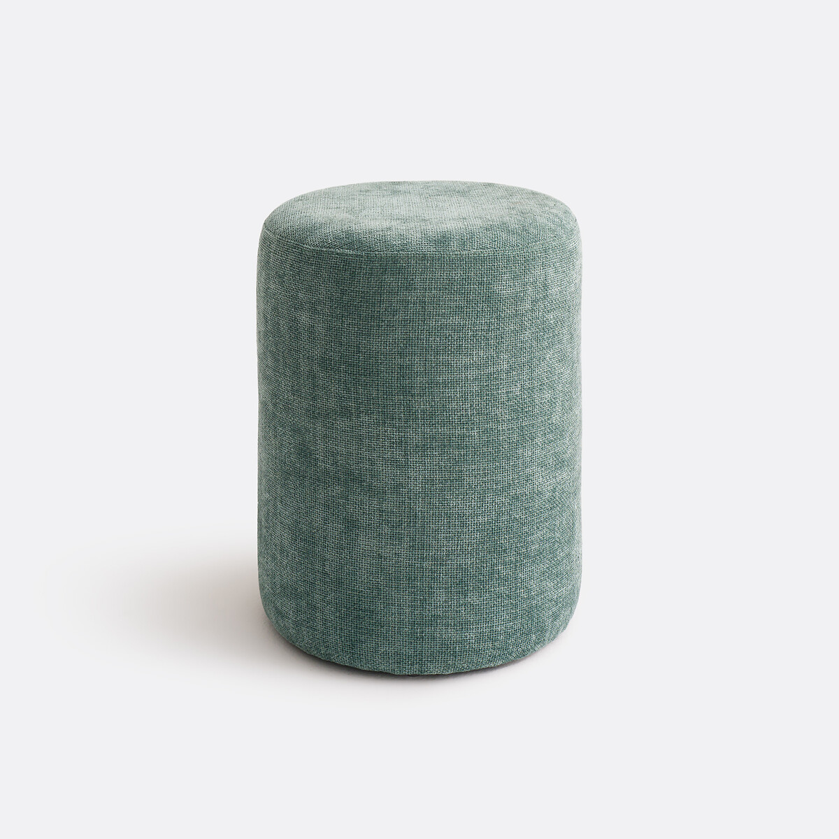 Pouf en tissu texturé, Polina bleu vert, LA REDOUTE INTERIEURS
