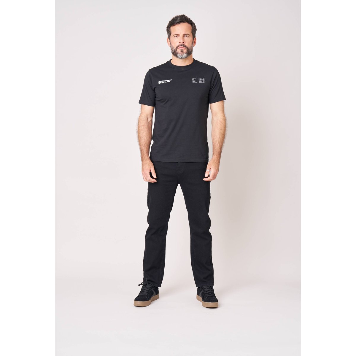 T-shirt confort homme en 100% coton imprimé avion first class FIRSTCLASS black, DEELUXE