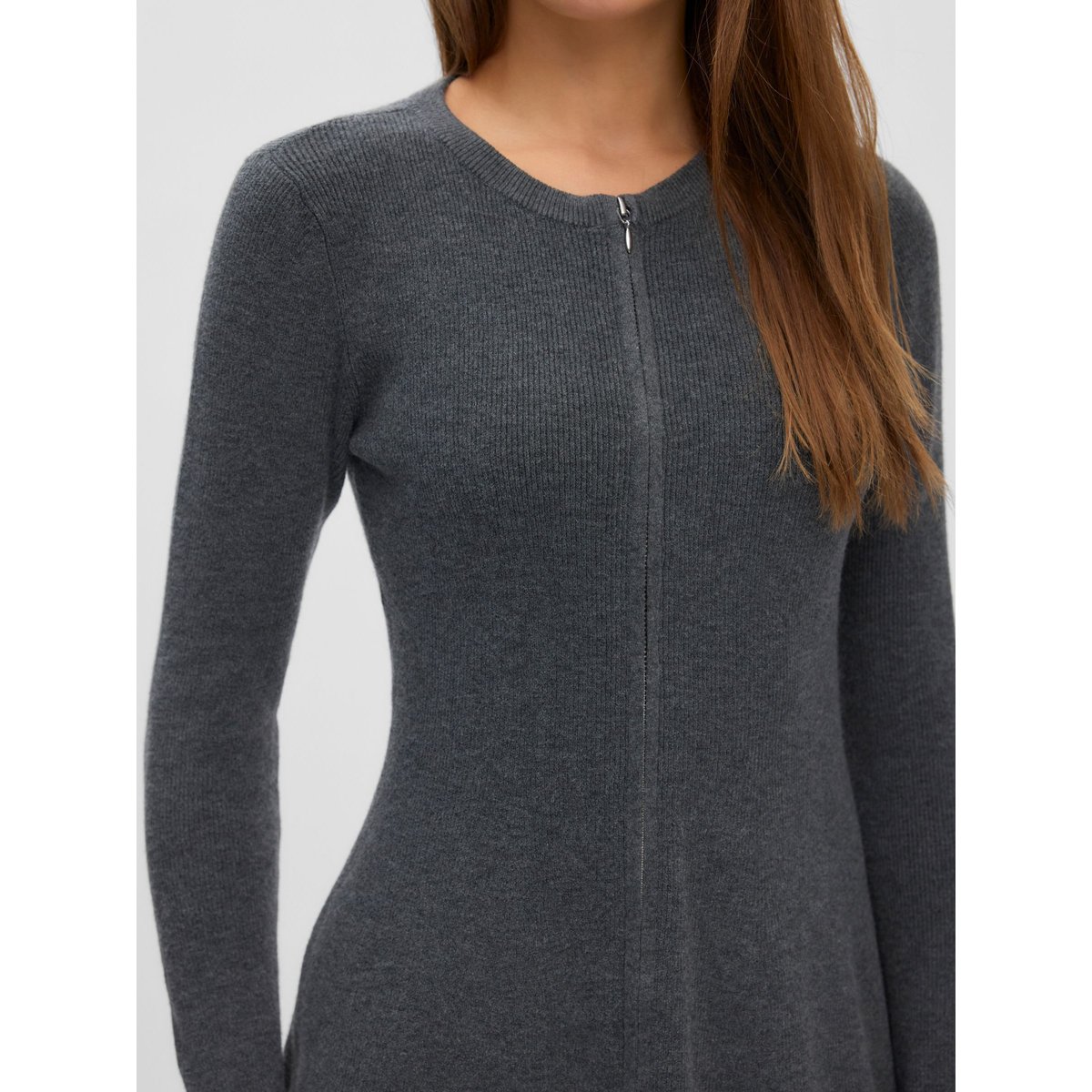 Robe En Maille dark grey melange 1, VERO MODA