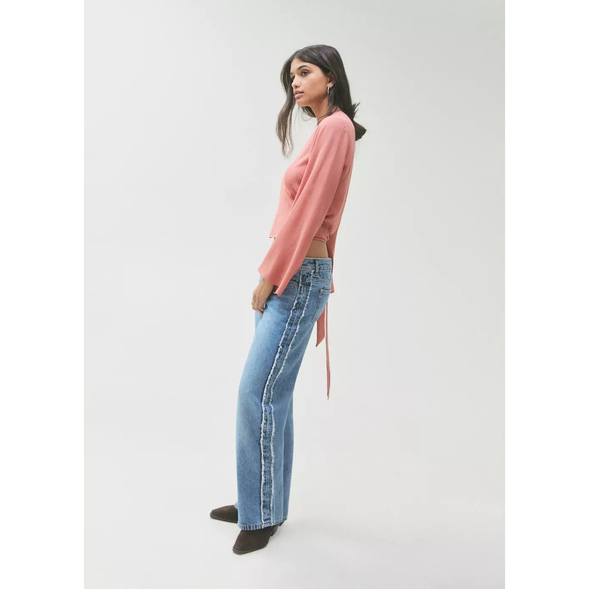 Blouse croisée nœud orange, MANGO TEEN