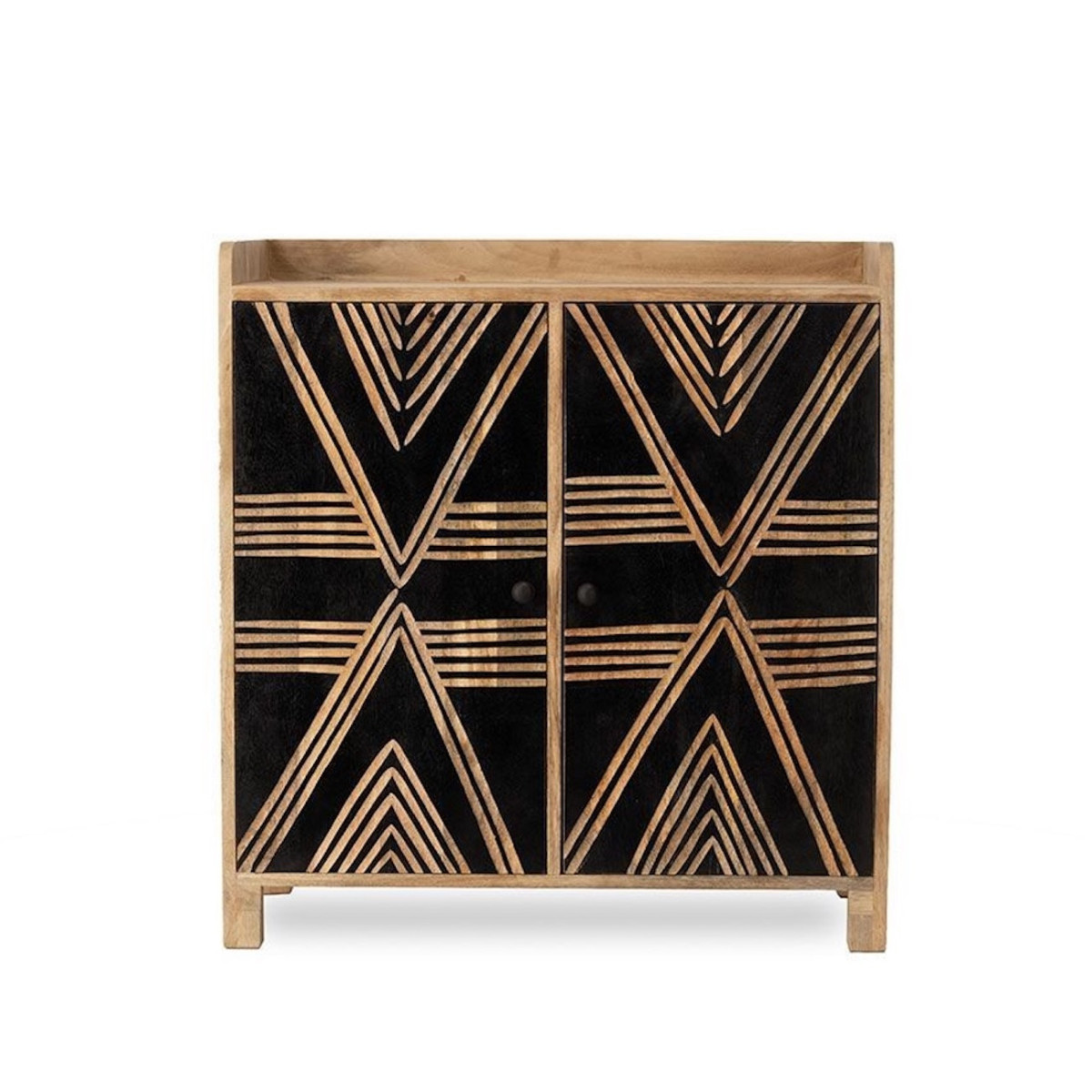 Buffet 2 portes en bois - TOTENG marron, MATHI DESIGN