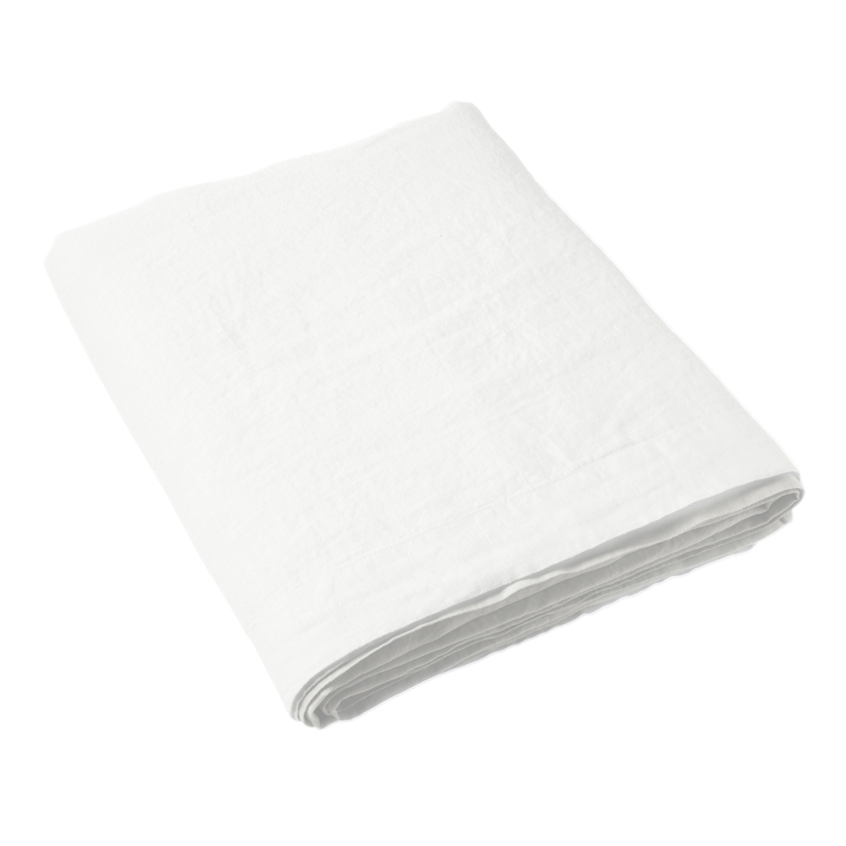 Drap Plat Uni   - LIN LAVE blanc, TRADITION DES VOSGES