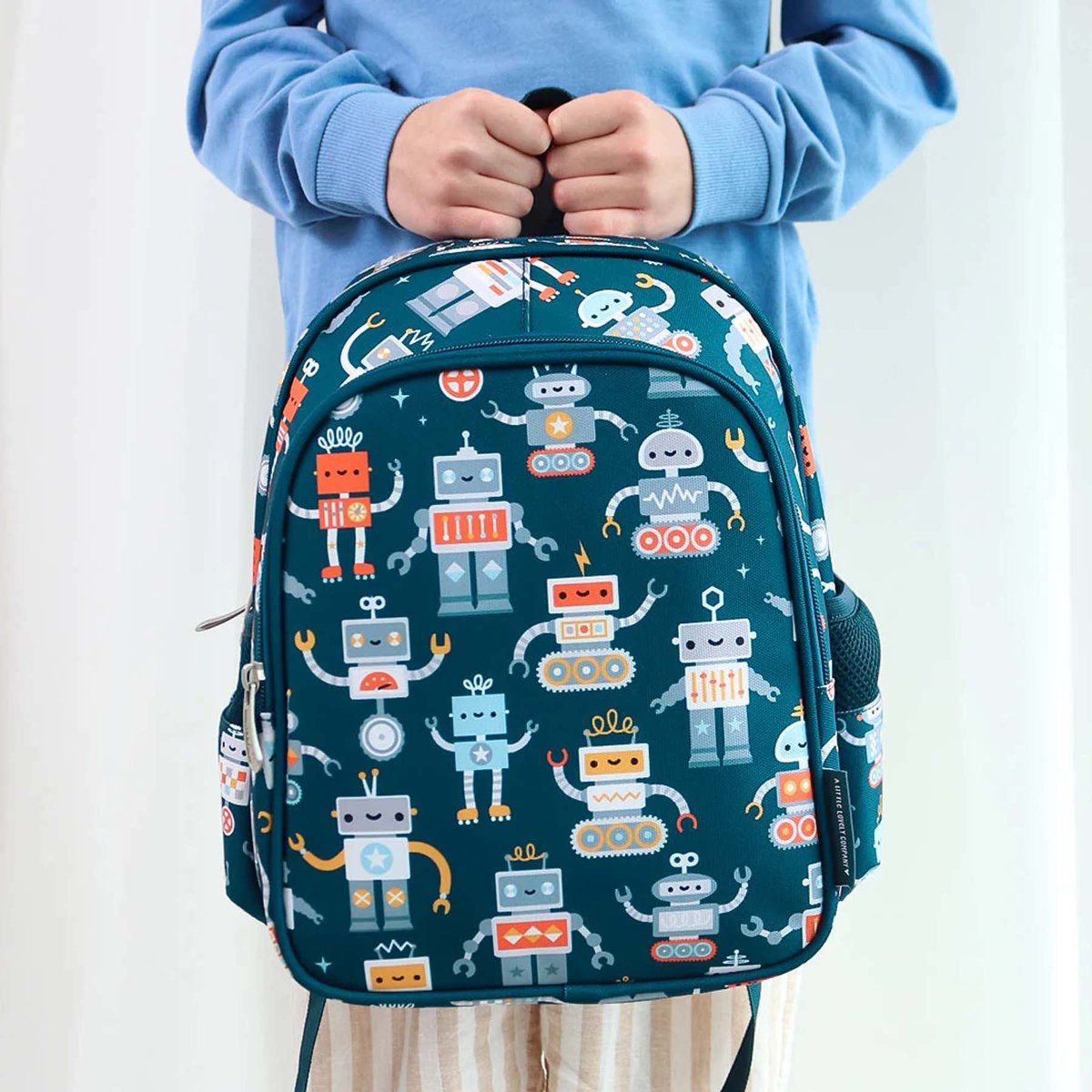 Cartable sac à dos enfant isotherme pour école maternelle et primaire bleu, A LITTLE LOVELY COMPANY