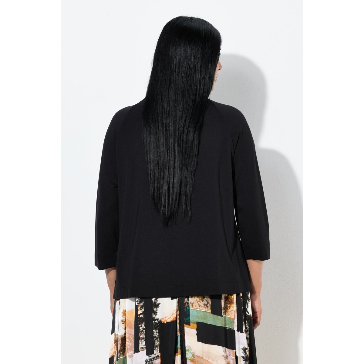 Sweat-shirt point de Rome noir, ULLA POPKEN
