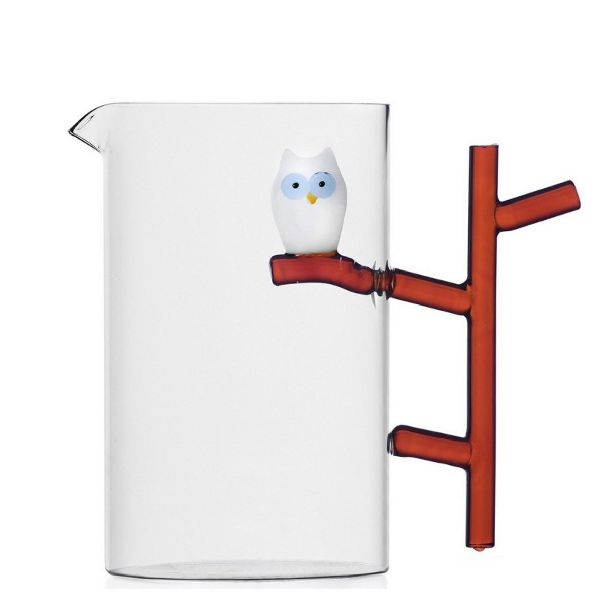 Carafe verre hibou ANIMAL FARM marron, ICHENDORF