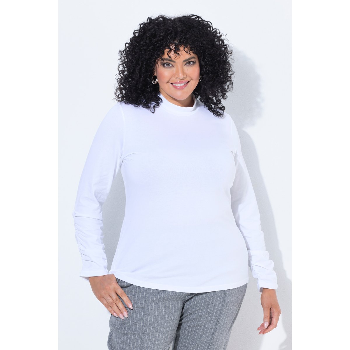 T-shirt à col roulé blanc cassé, ULLA POPKEN