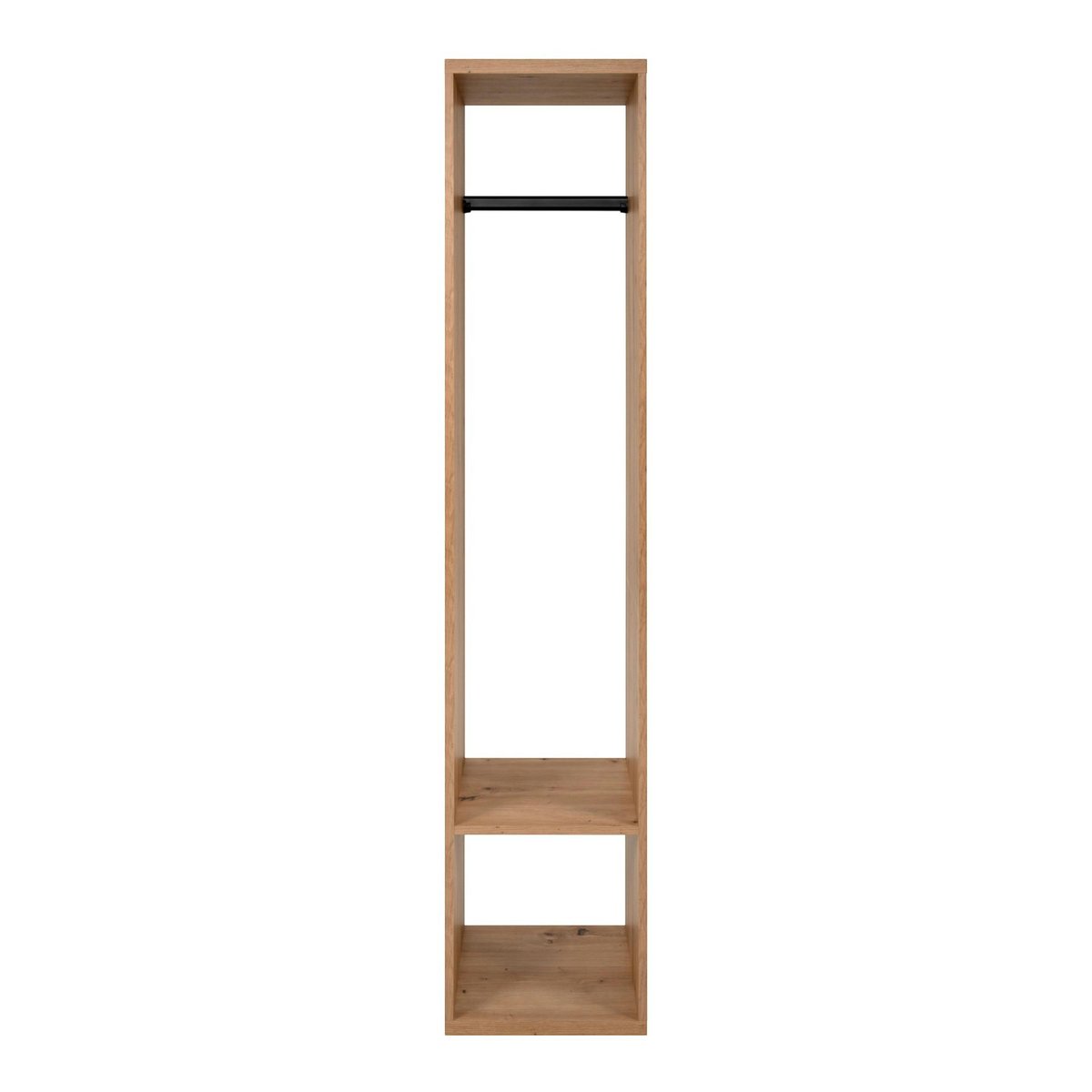 Vestiaire d’entrée compact décor bois avec penderie ALVA bois naturel, PIER IMPORT