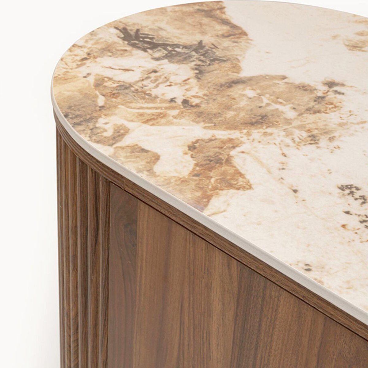 Buffet plateau en grès, RUBEN marron, KARE DESIGN