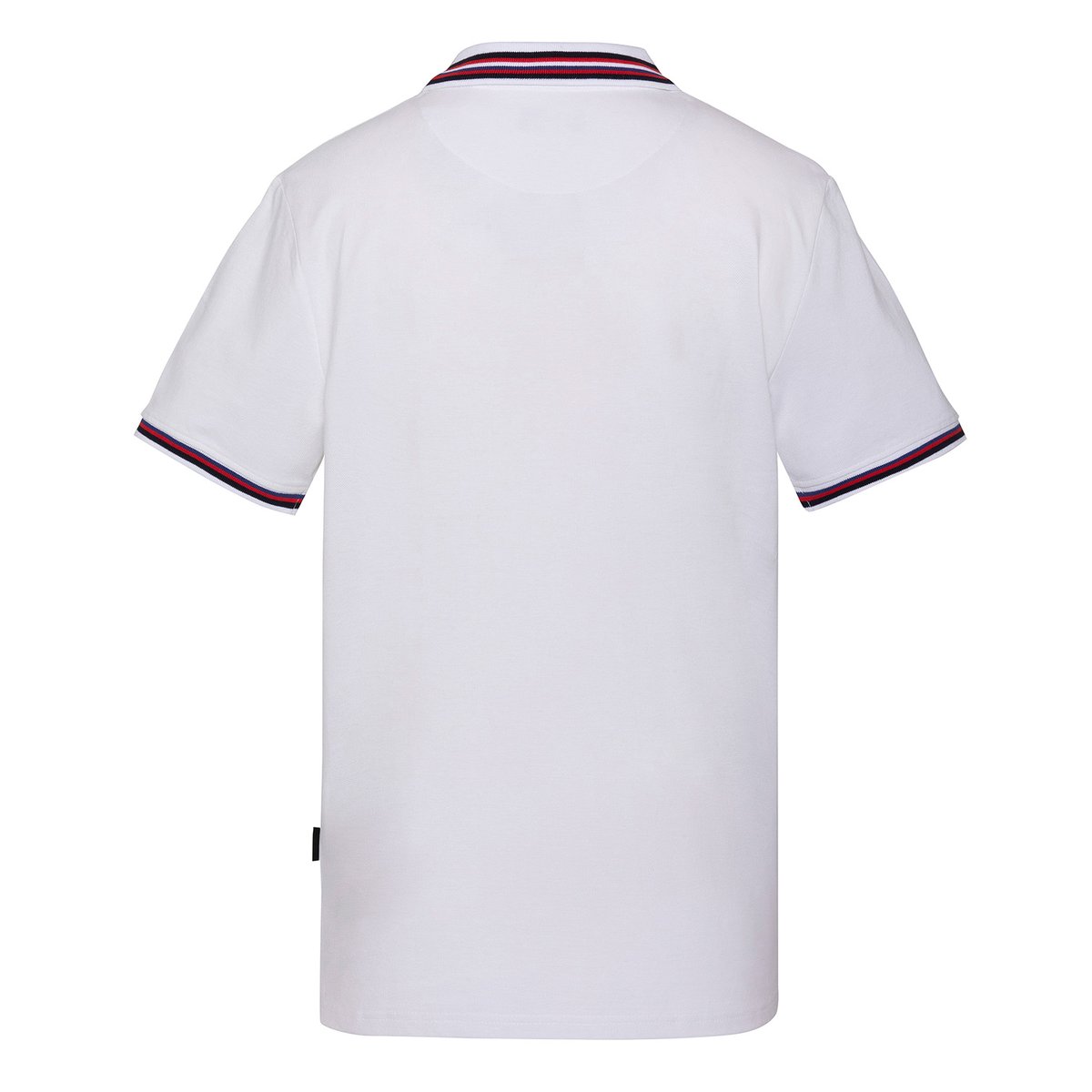 Polo shirt with tricolour trim blanc, SCHOTT