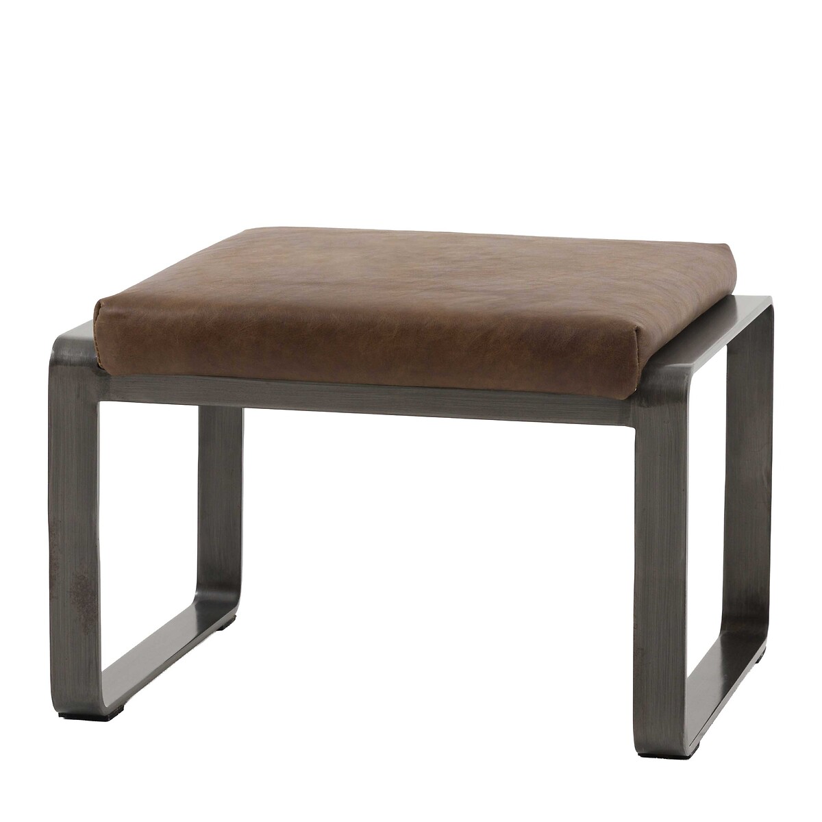 Fabian Leather Footstool brown leather, ÉDITÉ