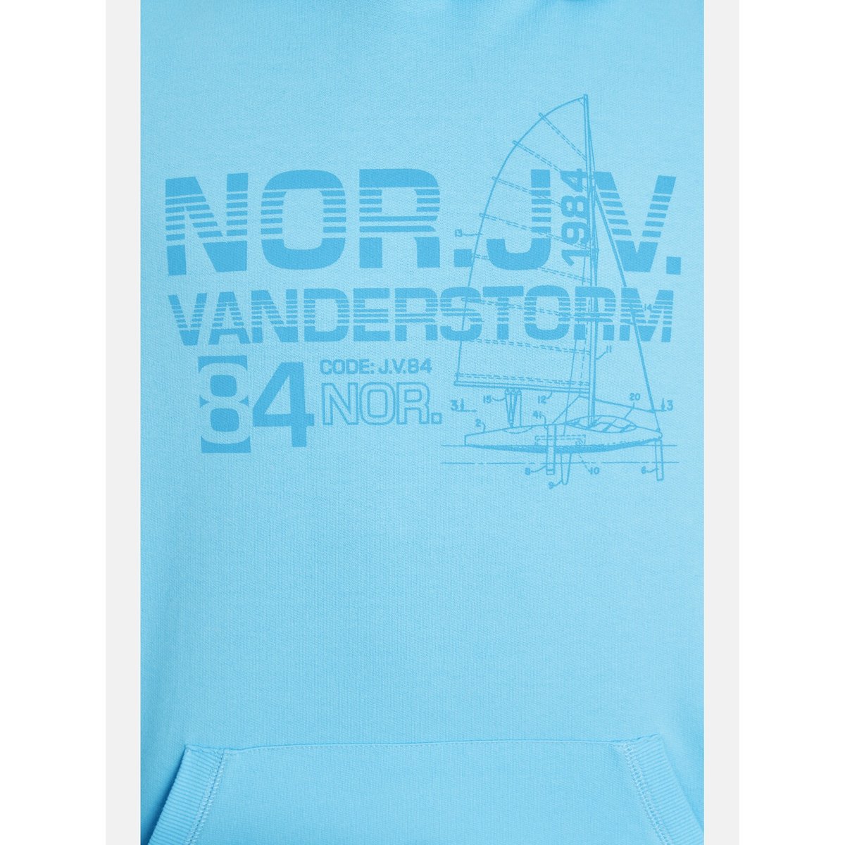 Sweatshirt JEPPE turquoise, JAN VANDERSTORM
